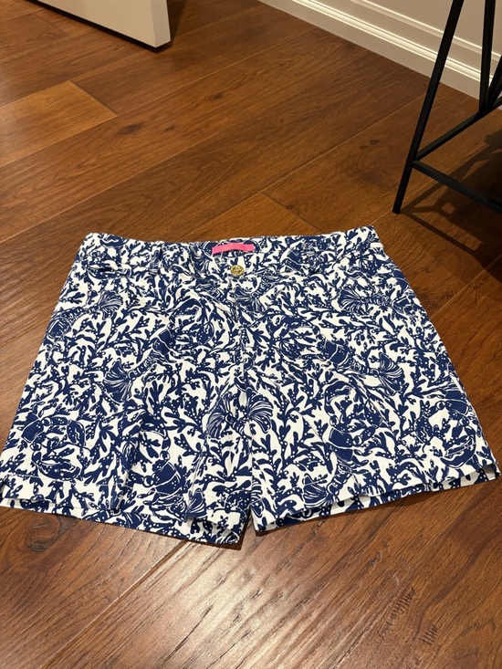 Lilly Pulitzer Pants - Lilly Pulitzer Navy and White Printed Bermuda Shorts
